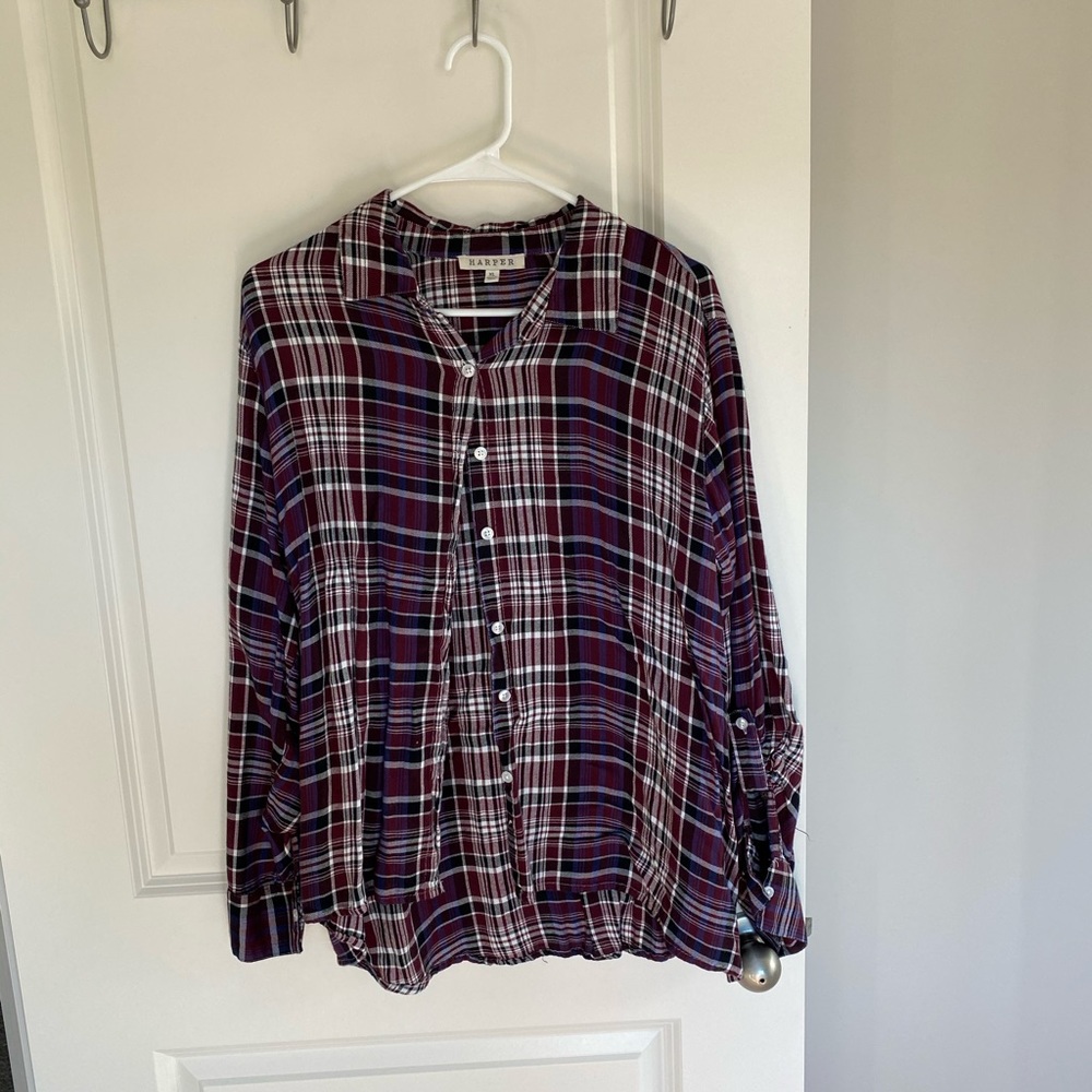 Plaid Long Sleeve Button Up